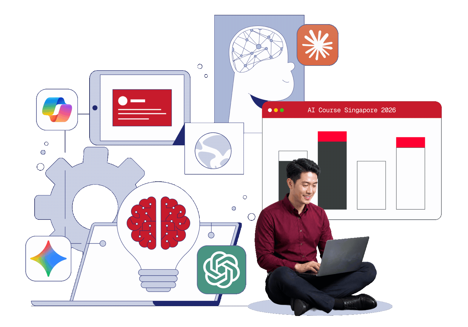 Illustration of plain-English AI literacy concepts